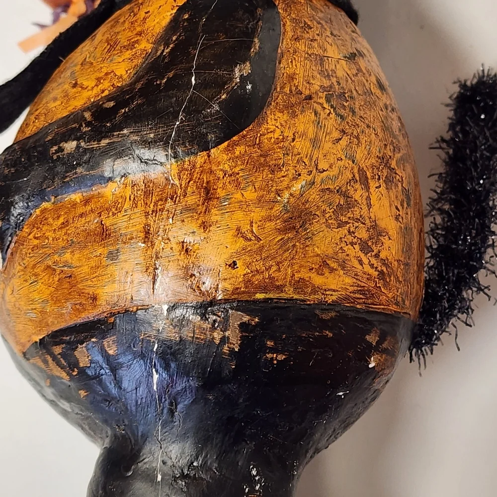 Bethany Lowe Allen Black Cat Retired Paper Mache Halloween Quirky Trick 13" - Picture 14 of 16
